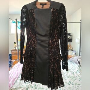BCBG "Briony" Black Lace Dress